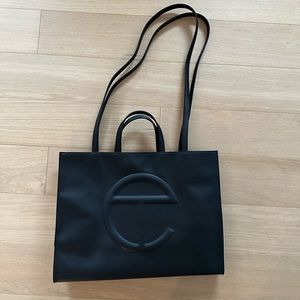 Telfar Large Black Shopping Bag